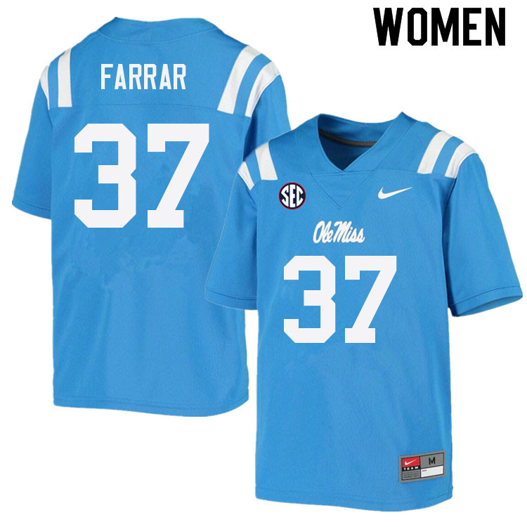 Hayden Farrar Ole Miss Rebels NCAA Women's Powder Blue #37 Stitched Limited College Football Jersey YDH7458KS